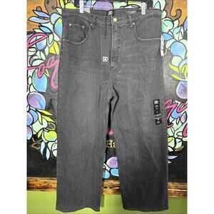 Dee Ocleppo Black Wash Kit Mid Rise Relaxed Leg Jeans, Size 16